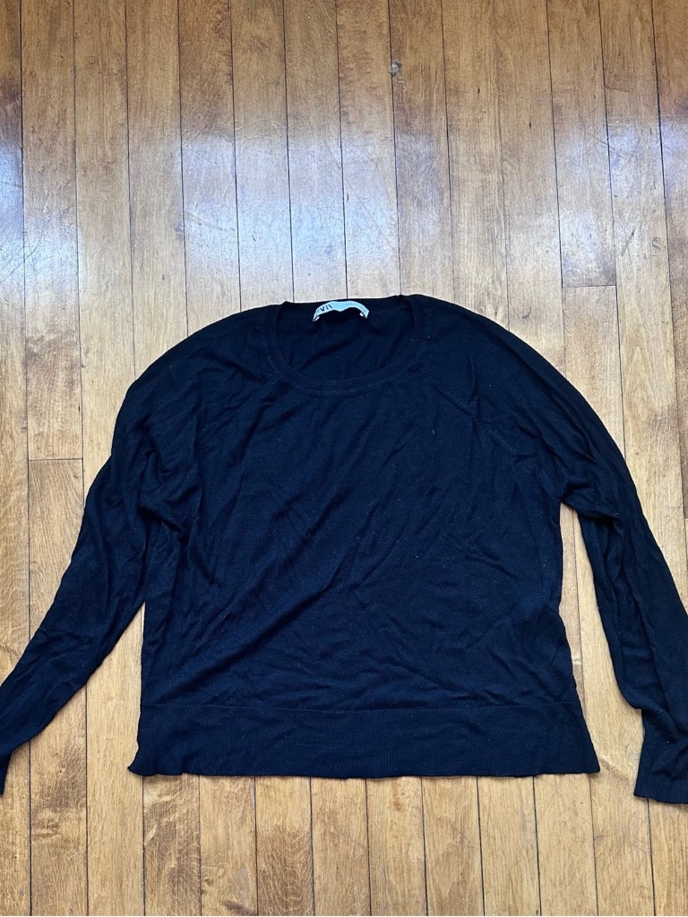 Zara Black Crew Neck Sweater